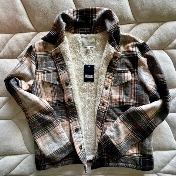 Lucky Brand flannel fleece jacket - Picture 1 of 4